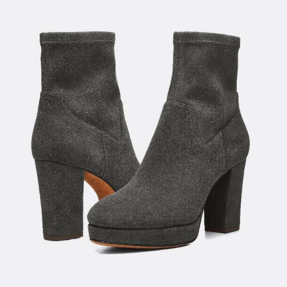 JOIE "Lewis" Platform Suede Gray Bootie Sz 11 NWT